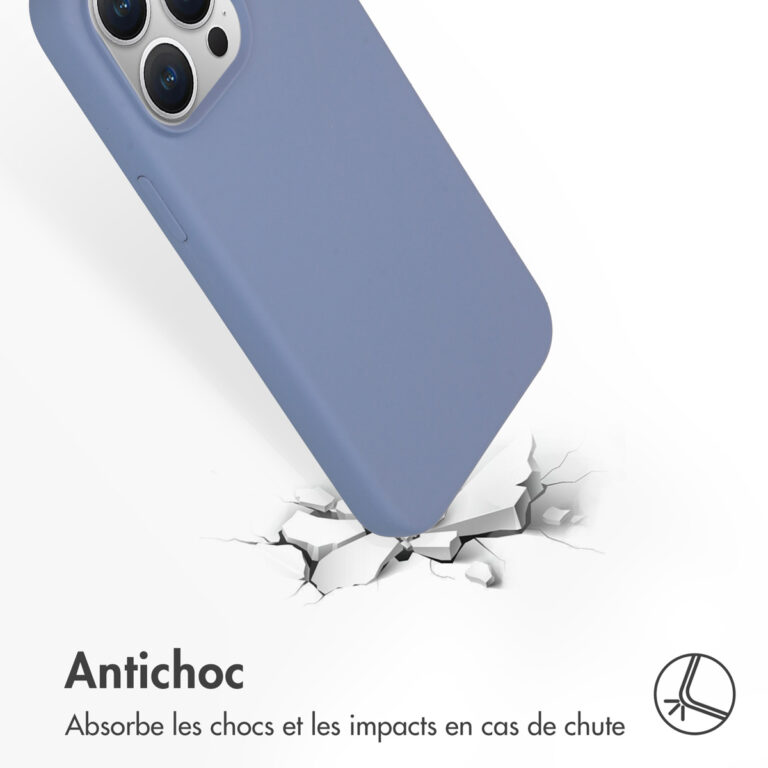 Accezz Liquid Silicone Backcover met MagSafe Apple iPhone 15 Pro Max - Lavender Grey - Afbeelding 6