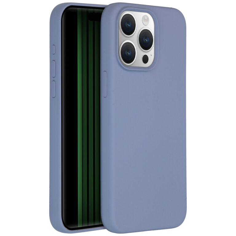 Accezz Liquid Silicone Backcover met MagSafe Apple iPhone 15 Pro Max - Lavender Grey - Afbeelding 4