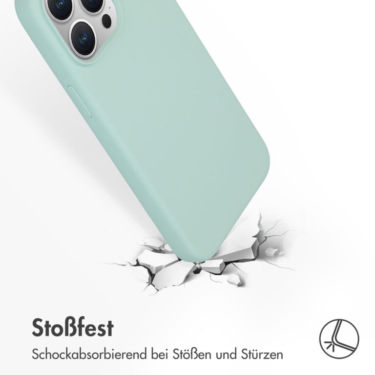 Accezz Liquid Silicone Backcover met MagSafe Apple iPhone 15 Pro Max - Sky Blue - Afbeelding 8