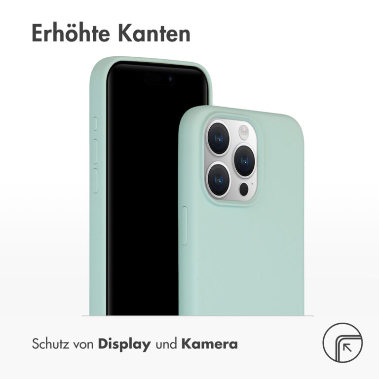 Accezz Liquid Silicone Backcover met MagSafe Apple iPhone 15 Pro Max - Sky Blue - Afbeelding 9