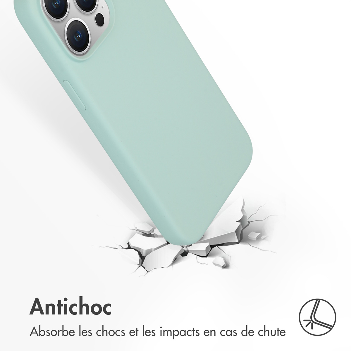 Accezz Liquid Silicone Backcover met MagSafe Apple iPhone 15 Pro Max - Sky Blue - Afbeelding 6