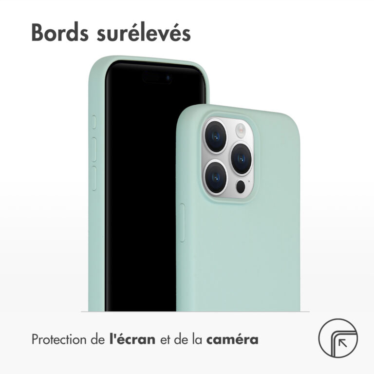 Accezz Liquid Silicone Backcover met MagSafe Apple iPhone 15 Pro Max - Sky Blue - Afbeelding 5