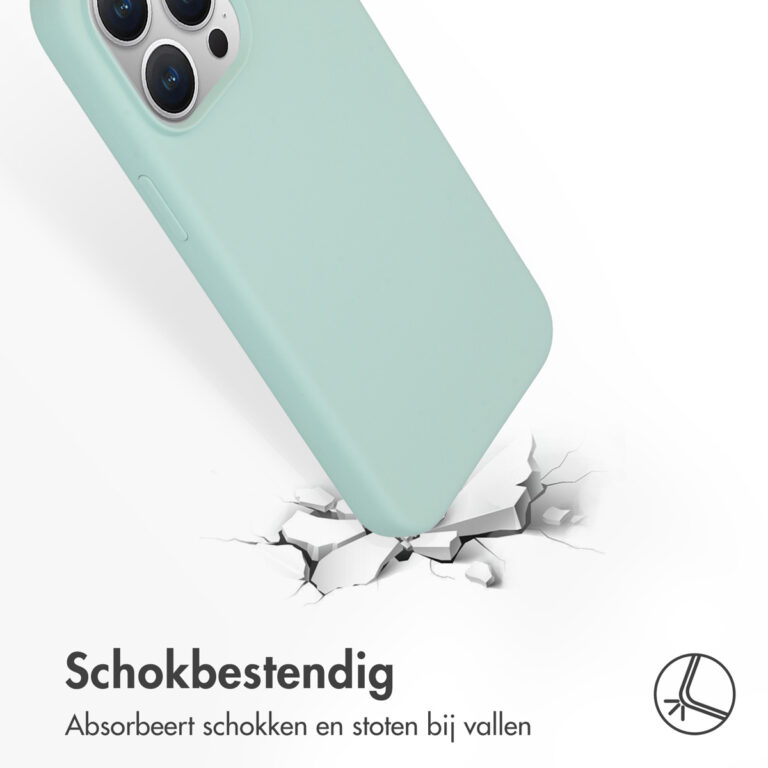 Accezz Liquid Silicone Backcover met MagSafe Apple iPhone 15 Pro Max - Sky Blue - Afbeelding 3