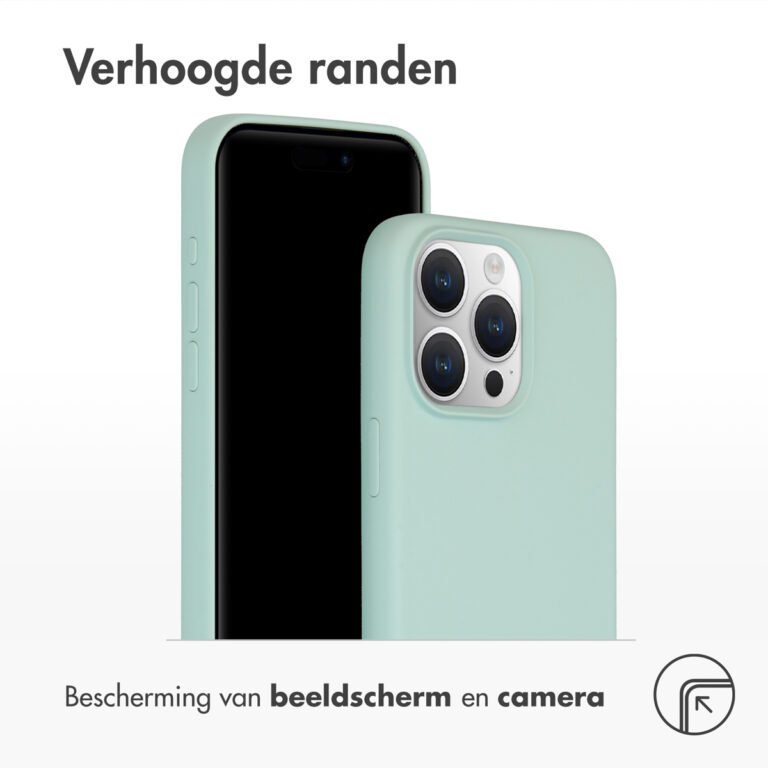 Accezz Liquid Silicone Backcover met MagSafe Apple iPhone 15 Pro Max - Sky Blue - Afbeelding 2
