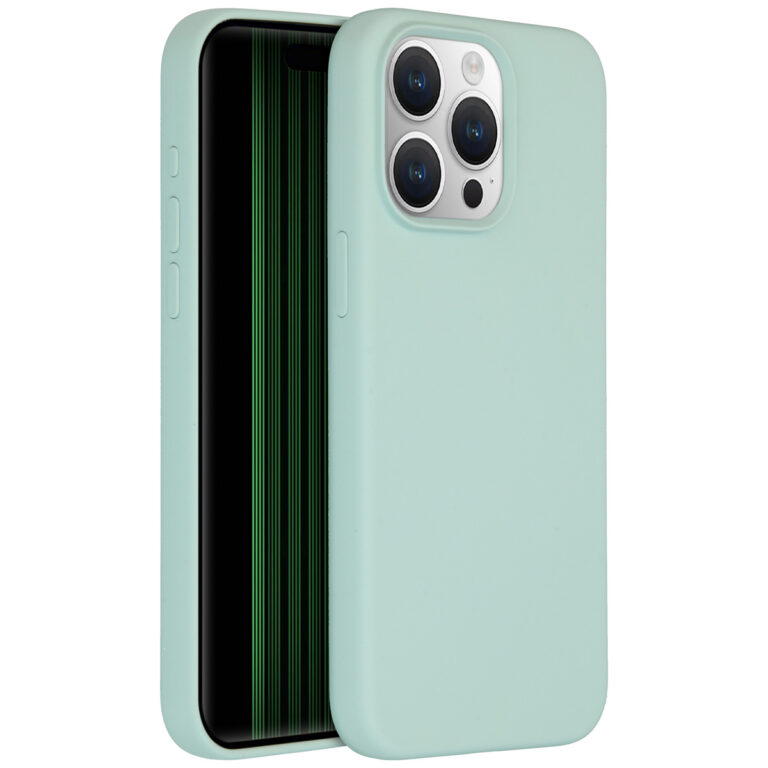 Accezz Liquid Silicone Backcover met MagSafe Apple iPhone 15 Pro Max - Sky Blue - Afbeelding 4