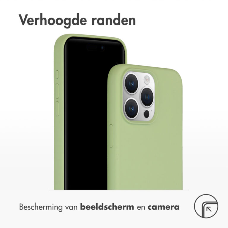 Accezz Liquid Silicone Backcover met MagSafe Apple iPhone 15 Pro Max - Groen - Afbeelding 2