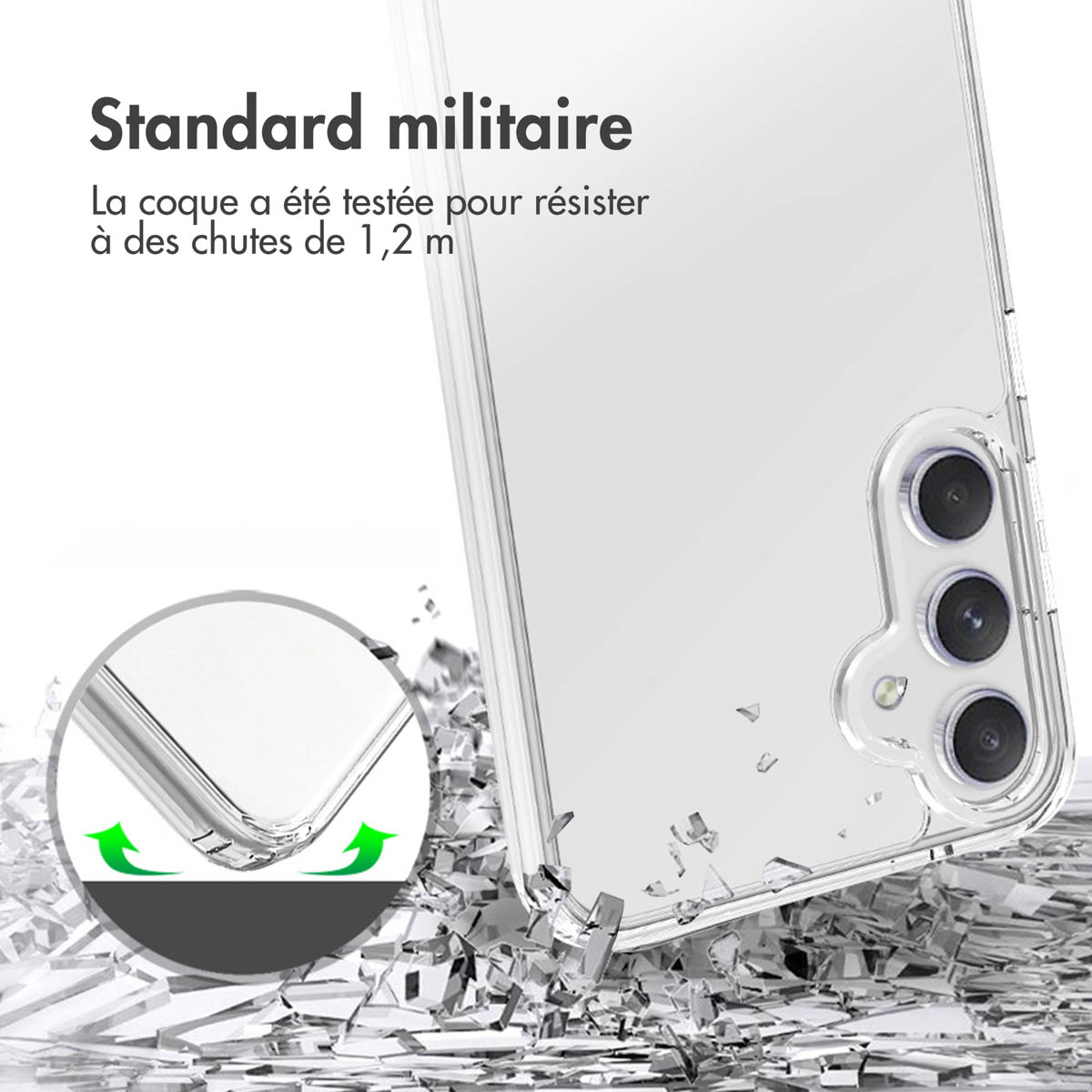 Accezz Xtreme Impact Backcover Samsung Galaxy S23 FE - Transparant - Afbeelding 4