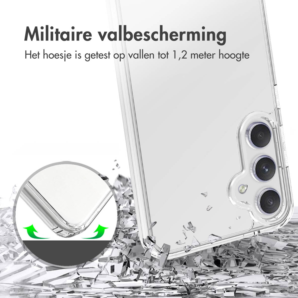 Accezz Xtreme Impact Backcover Samsung Galaxy S23 FE - Transparant - Afbeelding 6
