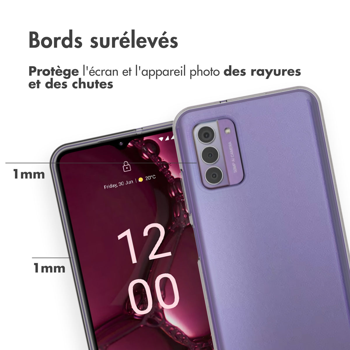 Accezz Clear Backcover Nokia G42 - Transparant - Afbeelding 8