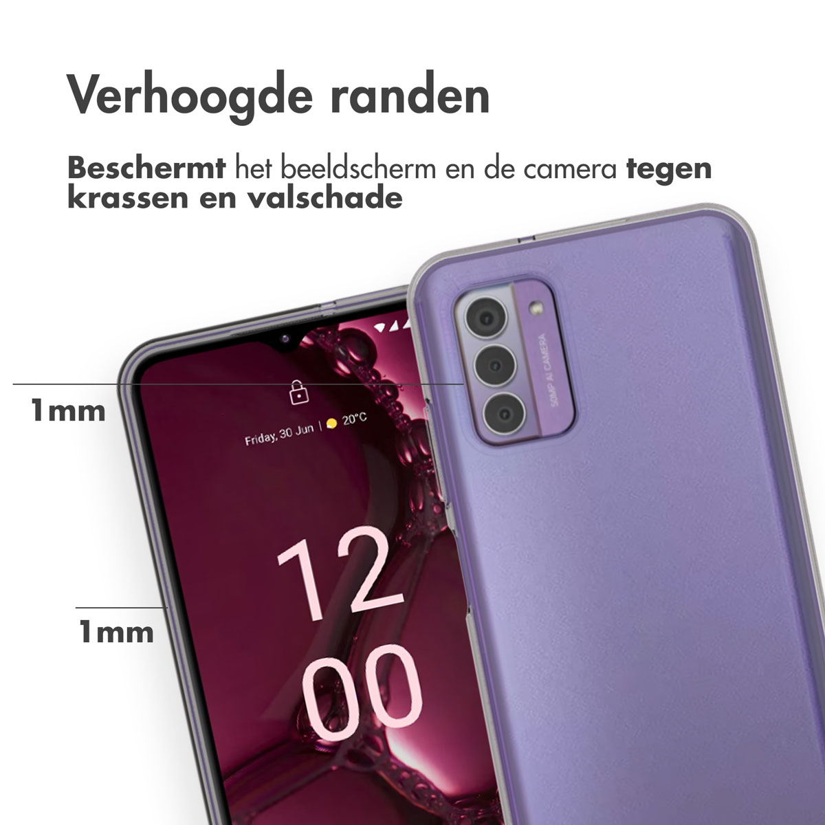 Accezz Clear Backcover Nokia G42 - Transparant - Afbeelding 9