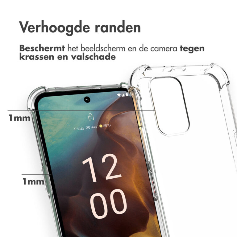 Accezz Clear Backcover Nokia XR21 - Transparant - Afbeelding 2