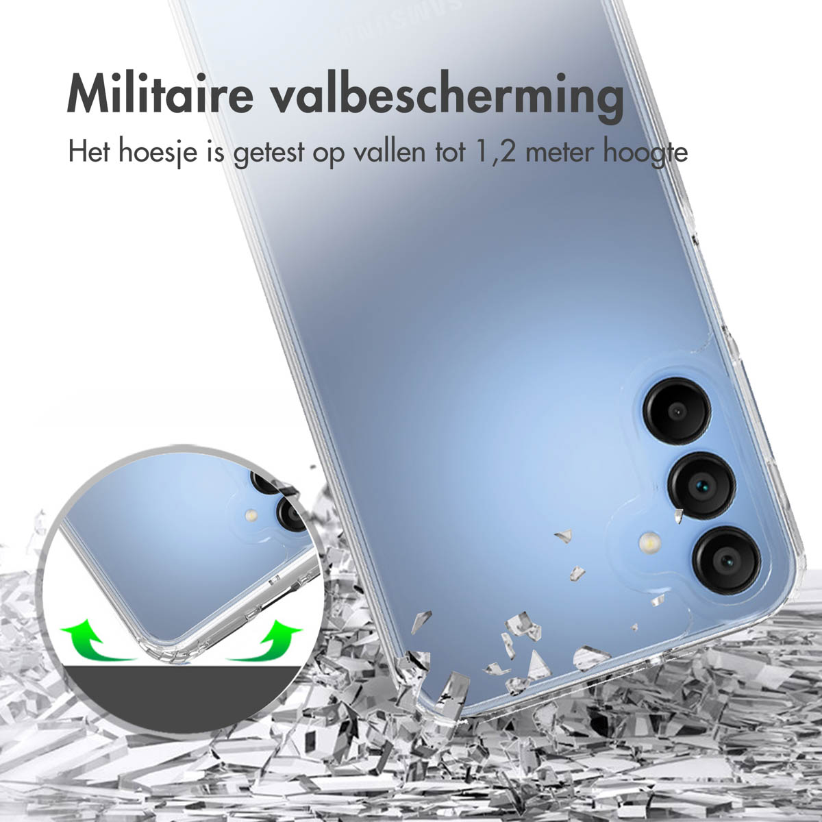 Accezz Xtreme Impact Backcover Samsung Galaxy A15 (5G/4G) - Transparant - Afbeelding 6