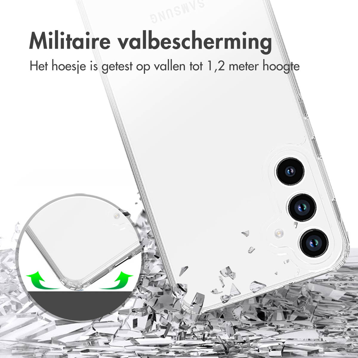 Accezz Xtreme Impact Backcover Samsung Galaxy A35 - Transparant - Afbeelding 6