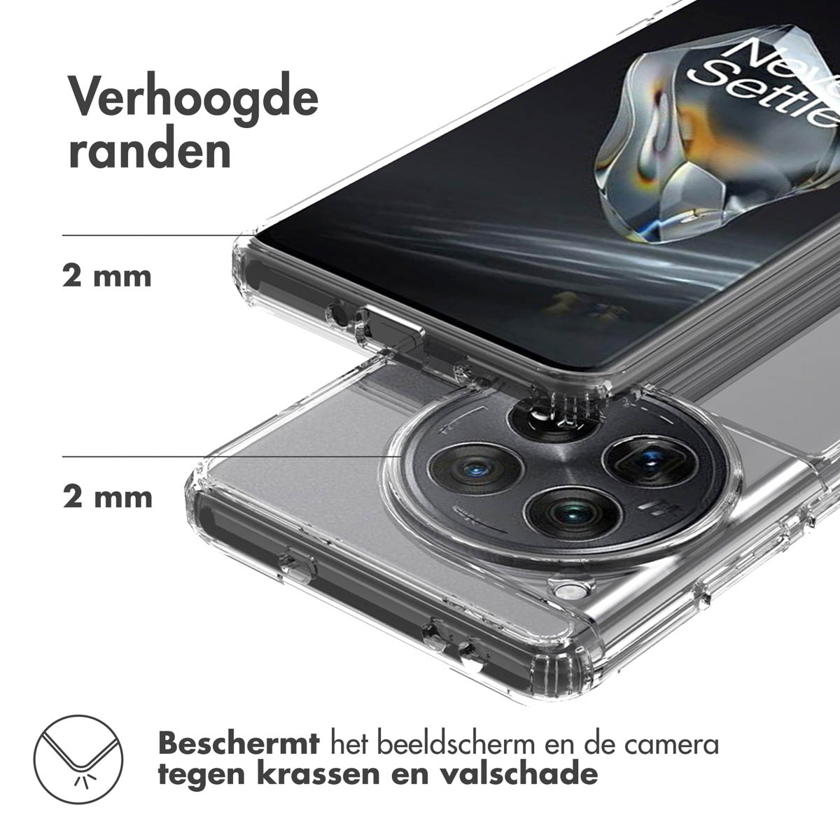 Accezz Xtreme Impact Backcover OnePlus 12 - Transparant - Afbeelding 7