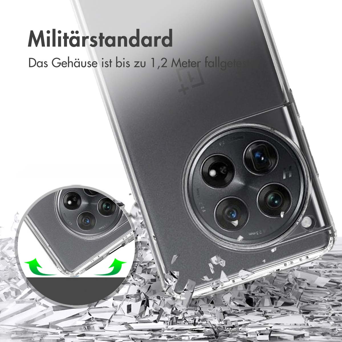 Accezz Xtreme Impact Backcover OnePlus 12 - Transparant - Afbeelding 5