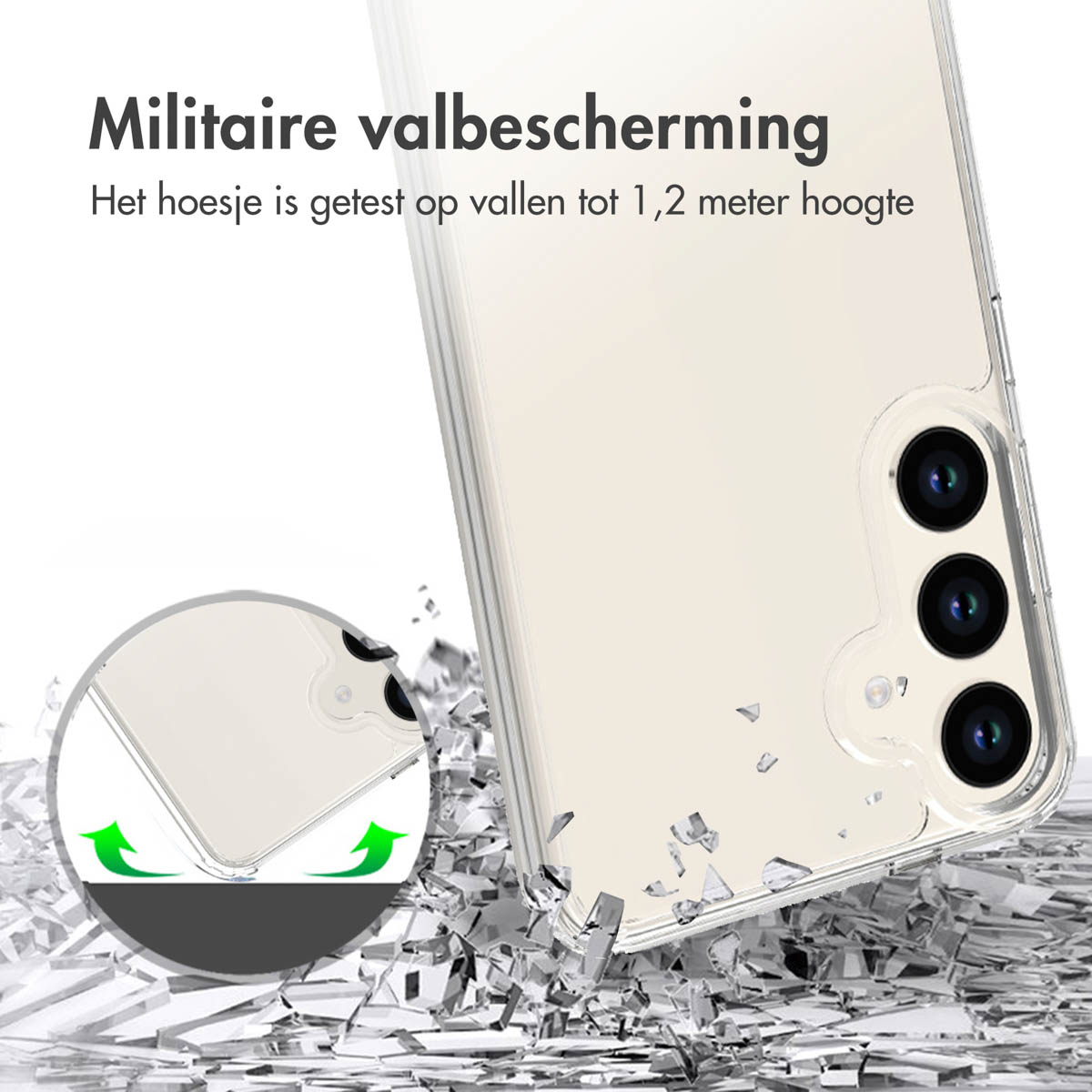 Accezz Xtreme Impact Backcover Samsung Galaxy S24 Plus - Transparant - Afbeelding 6