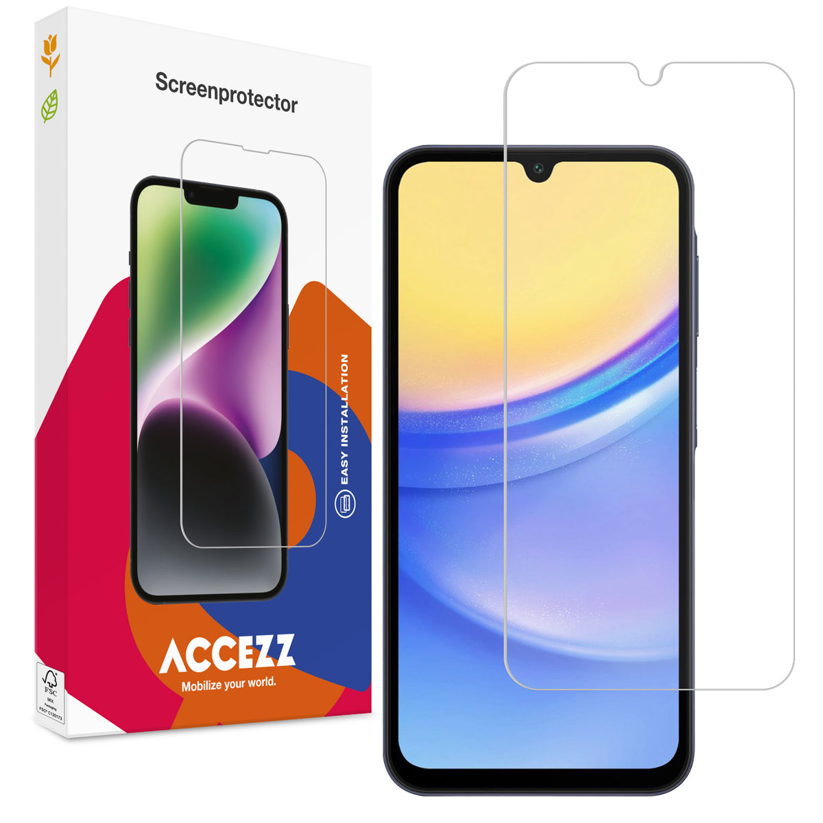 Accezz Gehard Glas Screenprotector Samsung Galaxy A15 (5G/4G) - Afbeelding 3