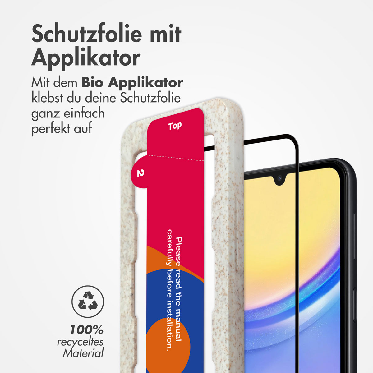 Accezz Gehard Glas Full Cover Screenprotector met applicator Samsung Galaxy A15 (5G/4G) - Afbeelding 4