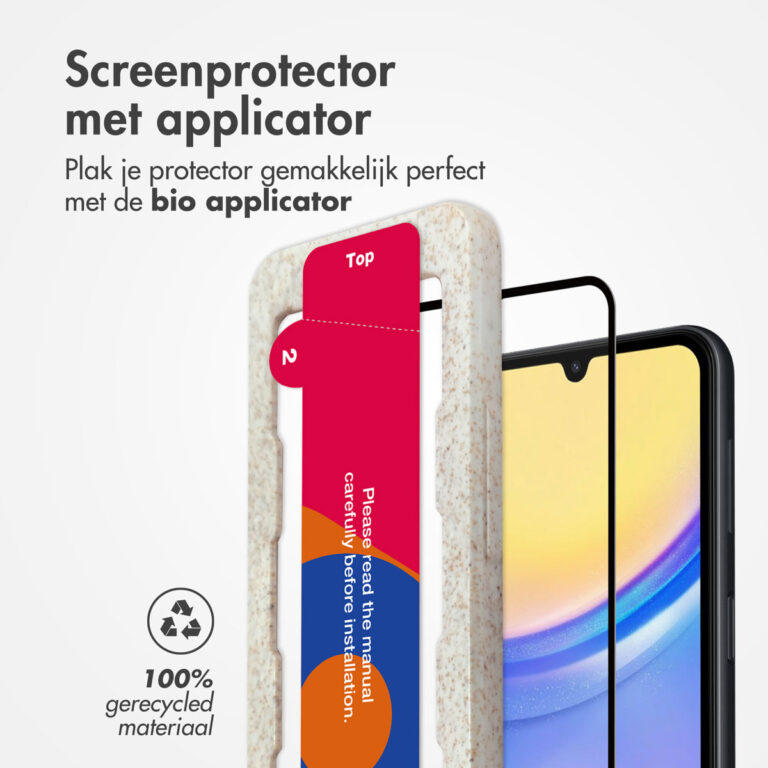 Accezz Gehard Glas Full Cover Screenprotector met applicator Samsung Galaxy A15 (5G/4G) - Afbeelding 3
