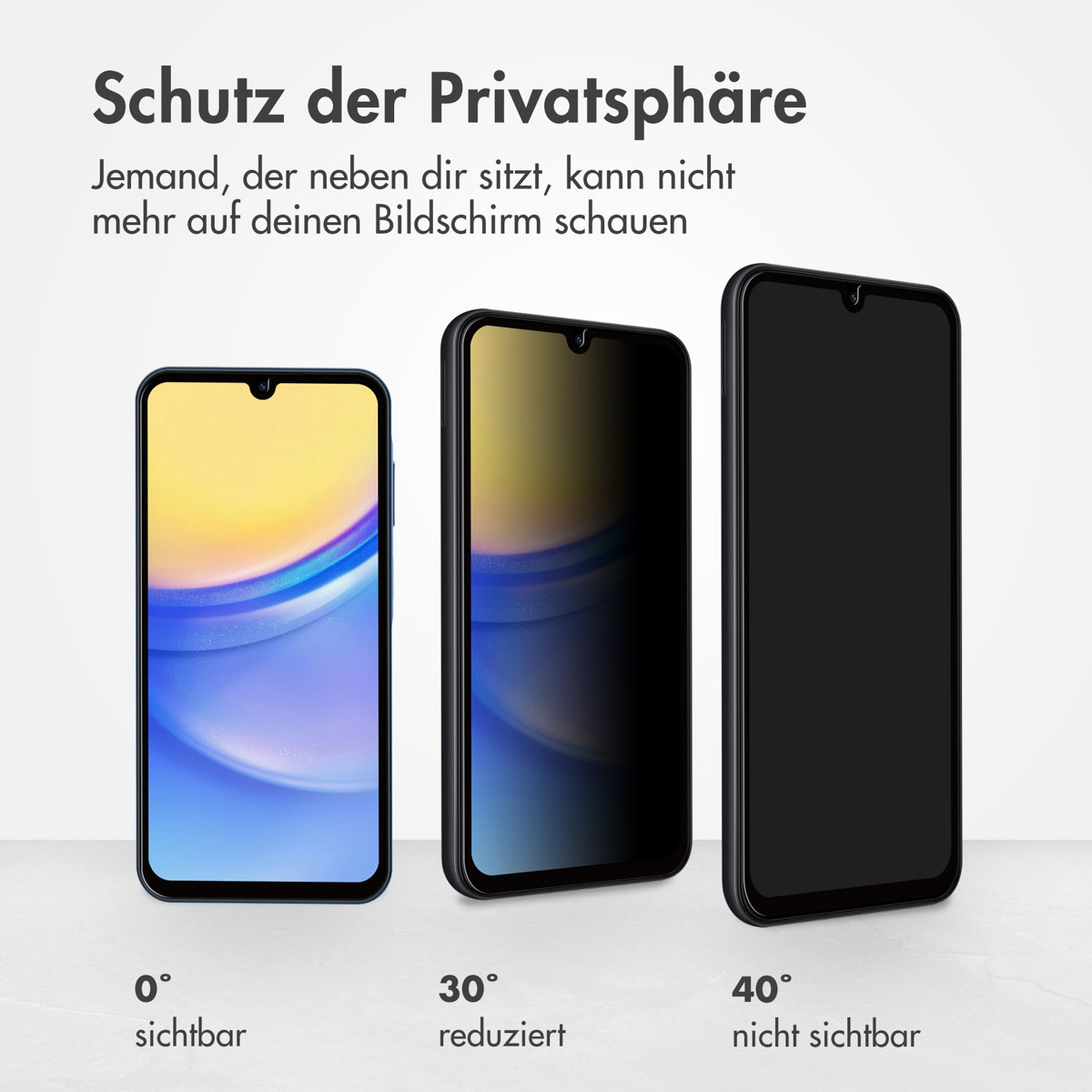 Accezz Gehard Glas Privacy Screenprotector Samsung Galaxy A15 (5G/4G) - Afbeelding 4