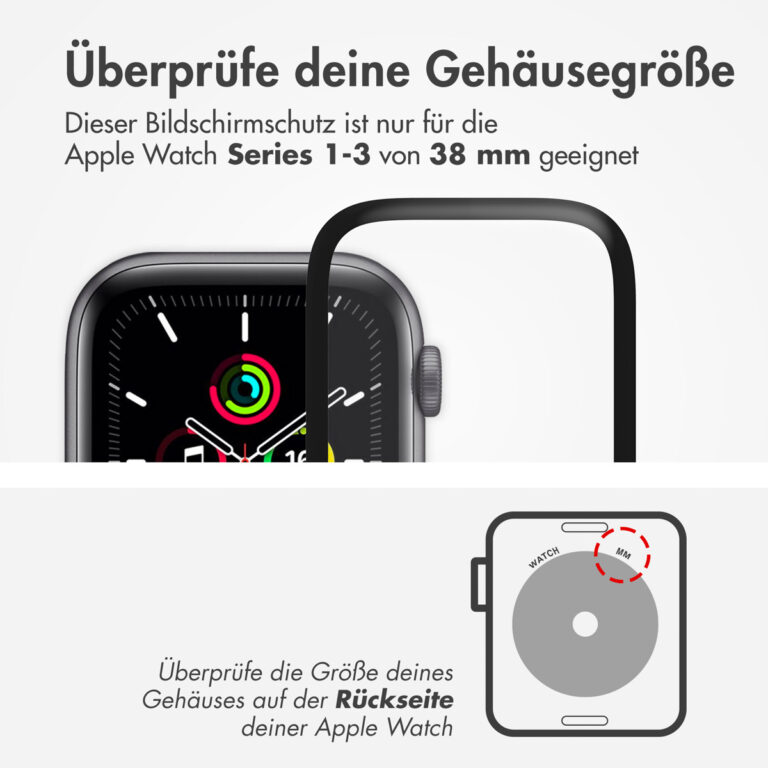 Accezz 2x Screenprotector met applicator Apple Watch Series 1-3 - 38 mm - Afbeelding 9