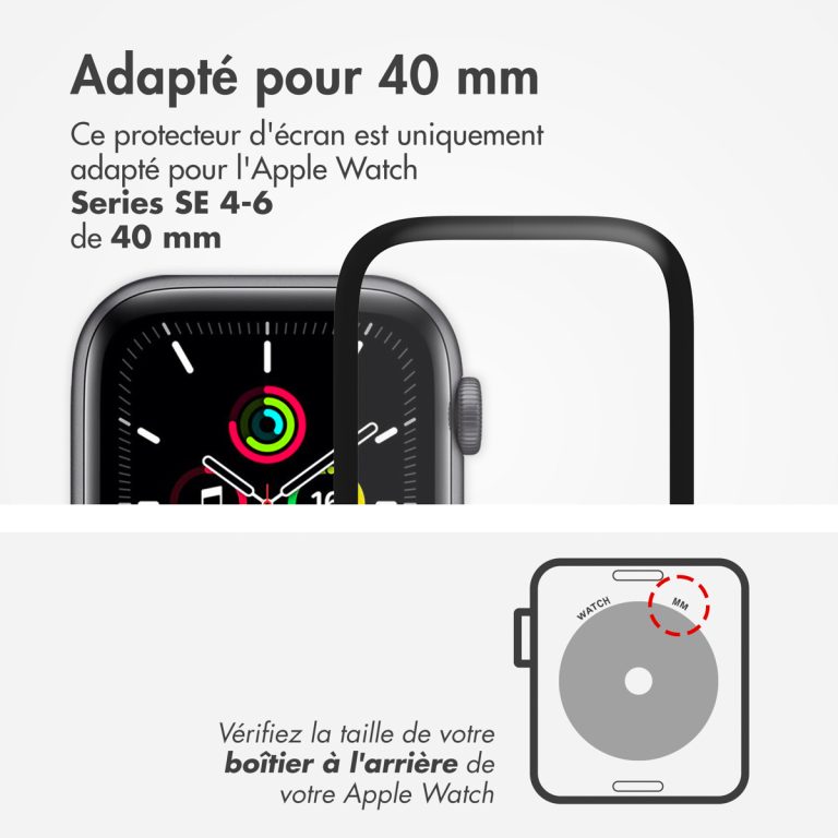 Accezz 2x Screenprotector met applicator Apple Watch Series 4-6 / SE - 40 mm - Afbeelding 8