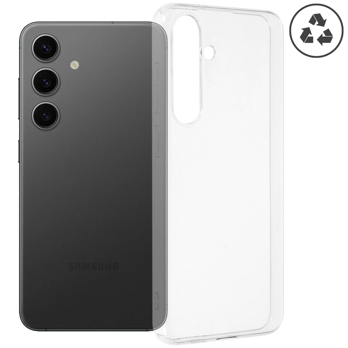 Accezz 100% Recycled Clear Backcover Samsung Galaxy S24 Plus - Transparant - Afbeelding 3