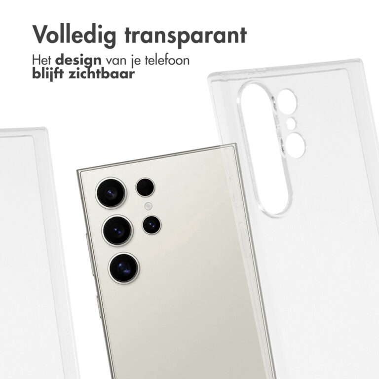 Accezz 100% Recycled Clear Backcover Samsung Galaxy S24 Ultra - Transparant - Afbeelding 10