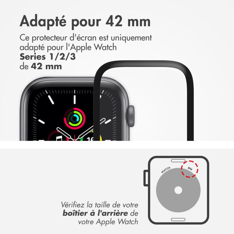 Accezz 2x Screenprotector met applicator Apple Watch Series 1-3 - 42 mm - Afbeelding 8