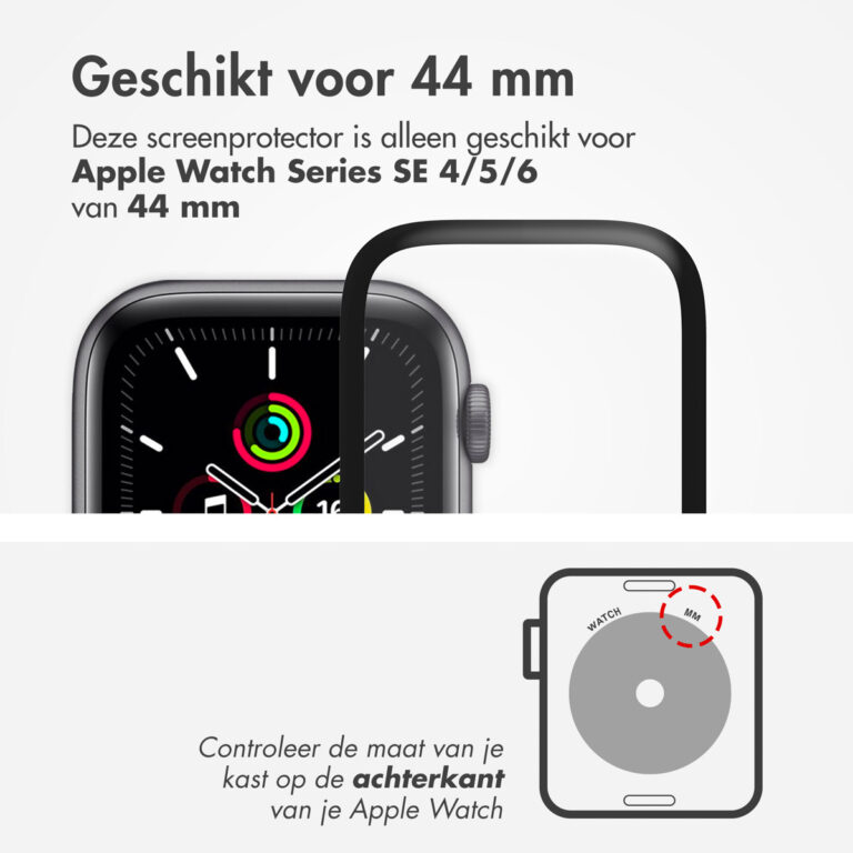 Accezz Screenprotector met applicator Apple Watch Series 4-6 / SE - 44 mm - Afbeelding 8