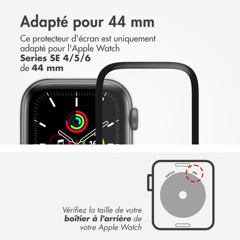 Accezz 2x Screenprotector met applicator Apple Watch Series 4-6 / SE - 44 mm - Afbeelding 8
