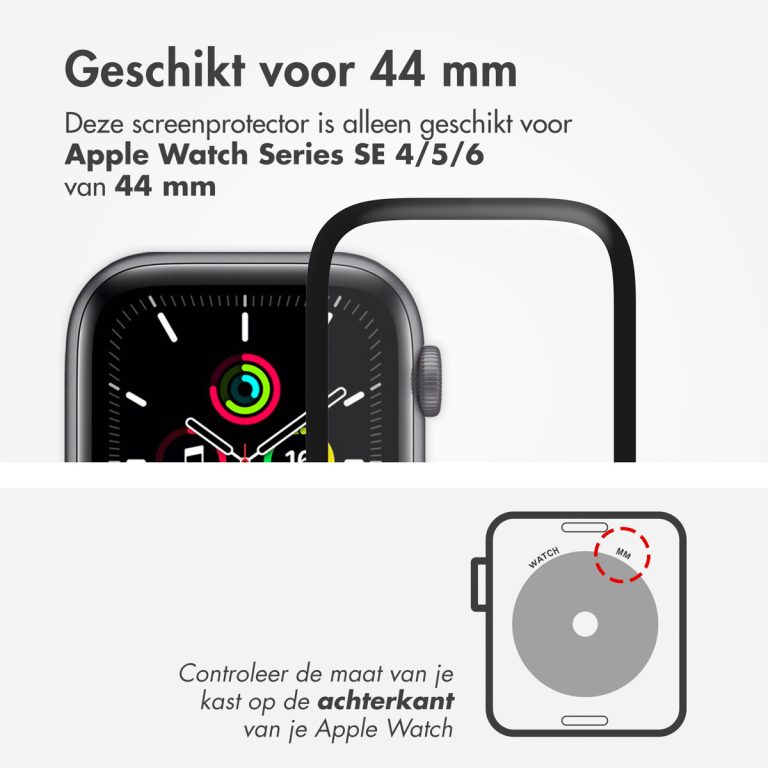 Accezz 2x Screenprotector met applicator Apple Watch Series 4-6 / SE - 44 mm - Afbeelding 4