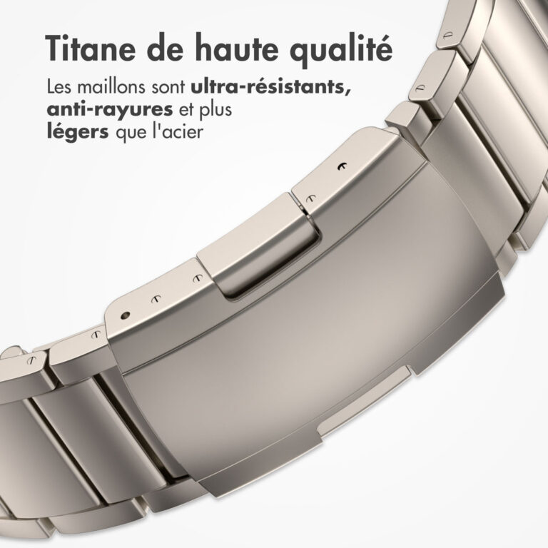 Accezz Mat Titanium bandje Apple Watch Series 1 t/m 9 / SE (38/40/41 mm) | Series 10 (42 mm) - Titanium - Afbeelding 9