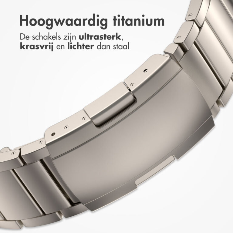 Accezz Mat Titanium bandje Apple Watch Series 1 t/m 9 / SE (38/40/41 mm) | Series 10 (42 mm) - Titanium - Afbeelding 5
