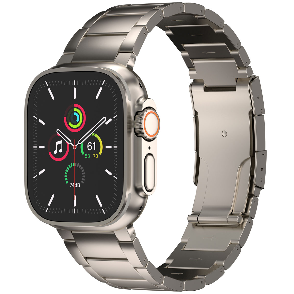 Accezz Mat Titanium bandje Apple Watch Series 1 t/m 10 / SE / Ultra (2) (44/45/46/49 mm) – Titanium