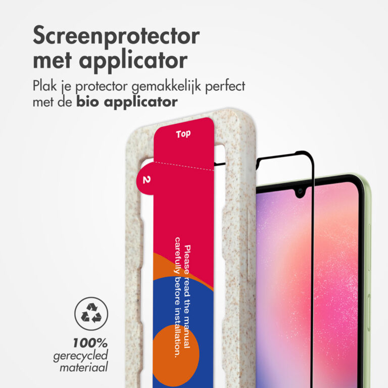 Accezz Gehard Glas Full Cover Screenprotector met applicator Samsung Galaxy A25 (5G) - Afbeelding 3