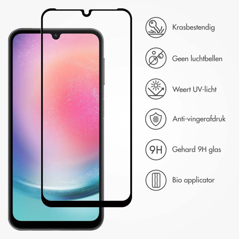 Accezz Gehard Glas Full Cover Screenprotector met applicator Samsung Galaxy A25 (5G) - Afbeelding 2