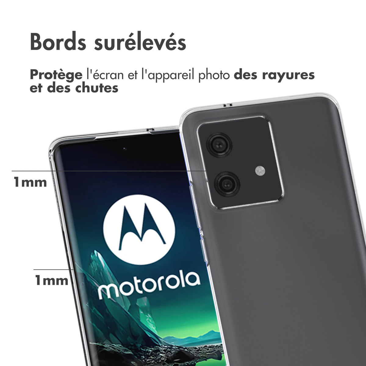 Accezz Clear Backcover Motorola Edge 40 Neo - Transparant - Afbeelding 8