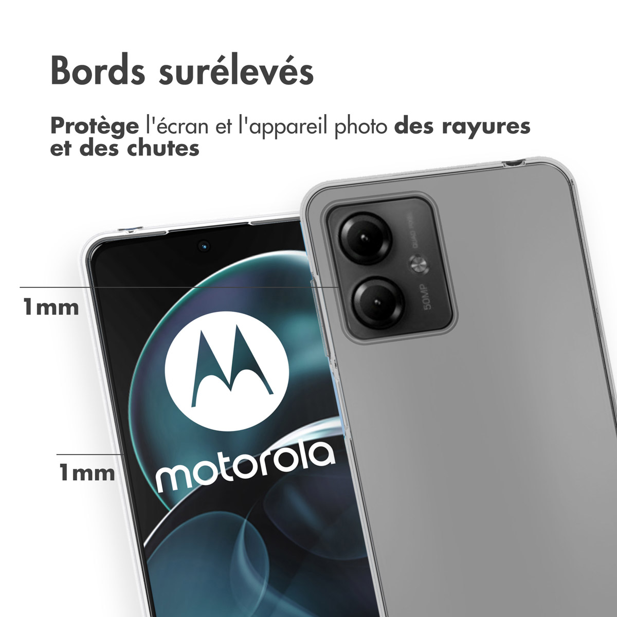 Accezz Clear Backcover Motorola Moto G14 - Transparant - Afbeelding 8