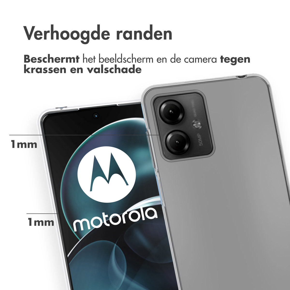 Accezz Clear Backcover Motorola Moto G14 - Transparant - Afbeelding 9