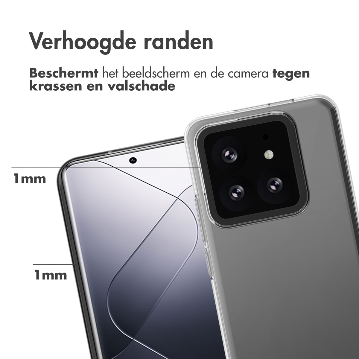 Accezz Clear Backcover Xiaomi 14 Pro - Transparant - Afbeelding 8