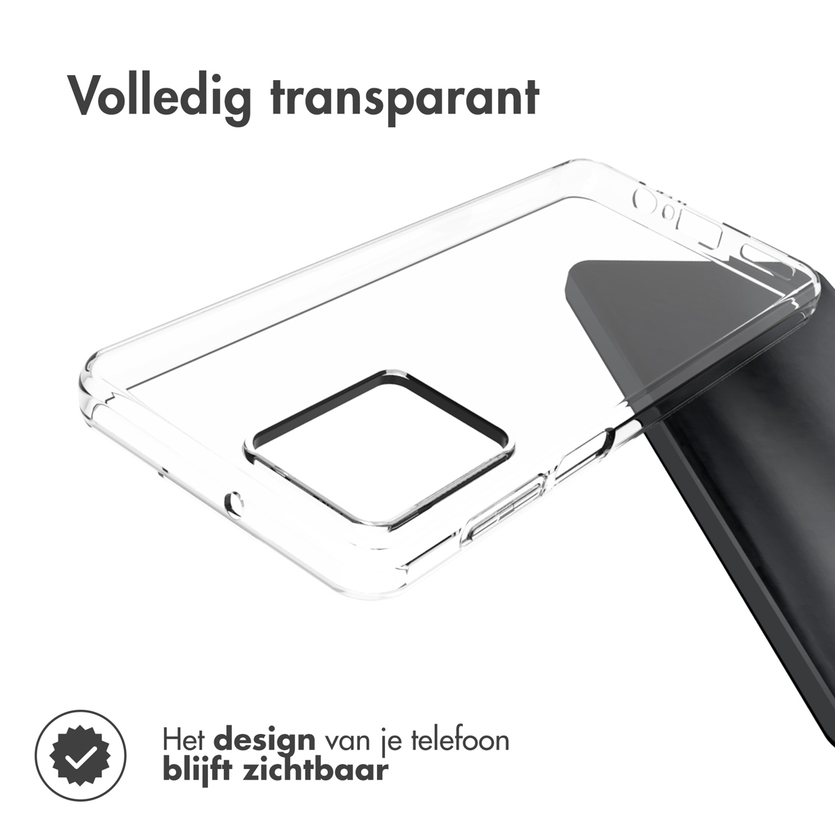 Accezz Clear Backcover Motorola Moto G54 - Transparant - Afbeelding 6