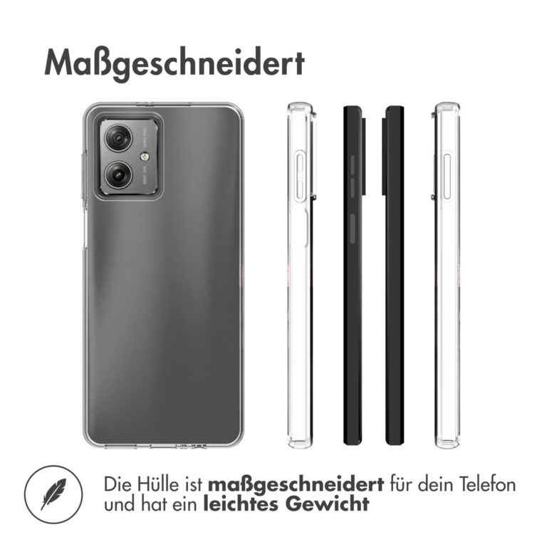 Accezz Clear Backcover Motorola Moto G54 - Transparant - Afbeelding 9