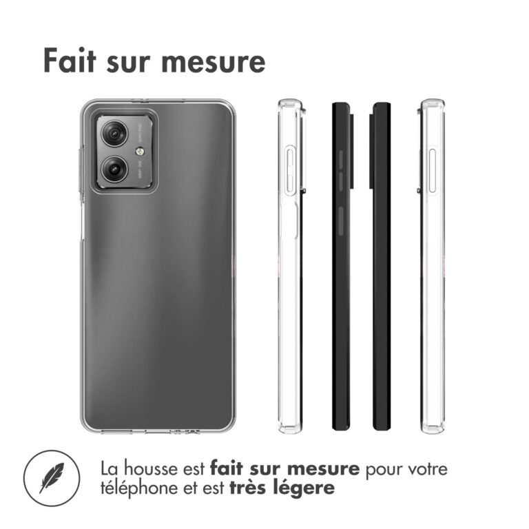 Accezz Clear Backcover Motorola Moto G54 - Transparant - Afbeelding 6