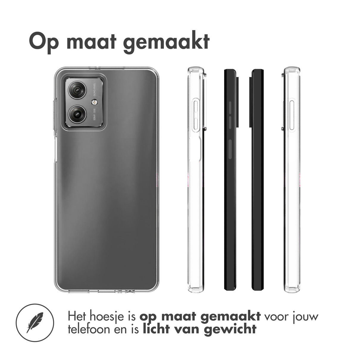 Accezz Clear Backcover Motorola Moto G54 - Transparant - Afbeelding 9