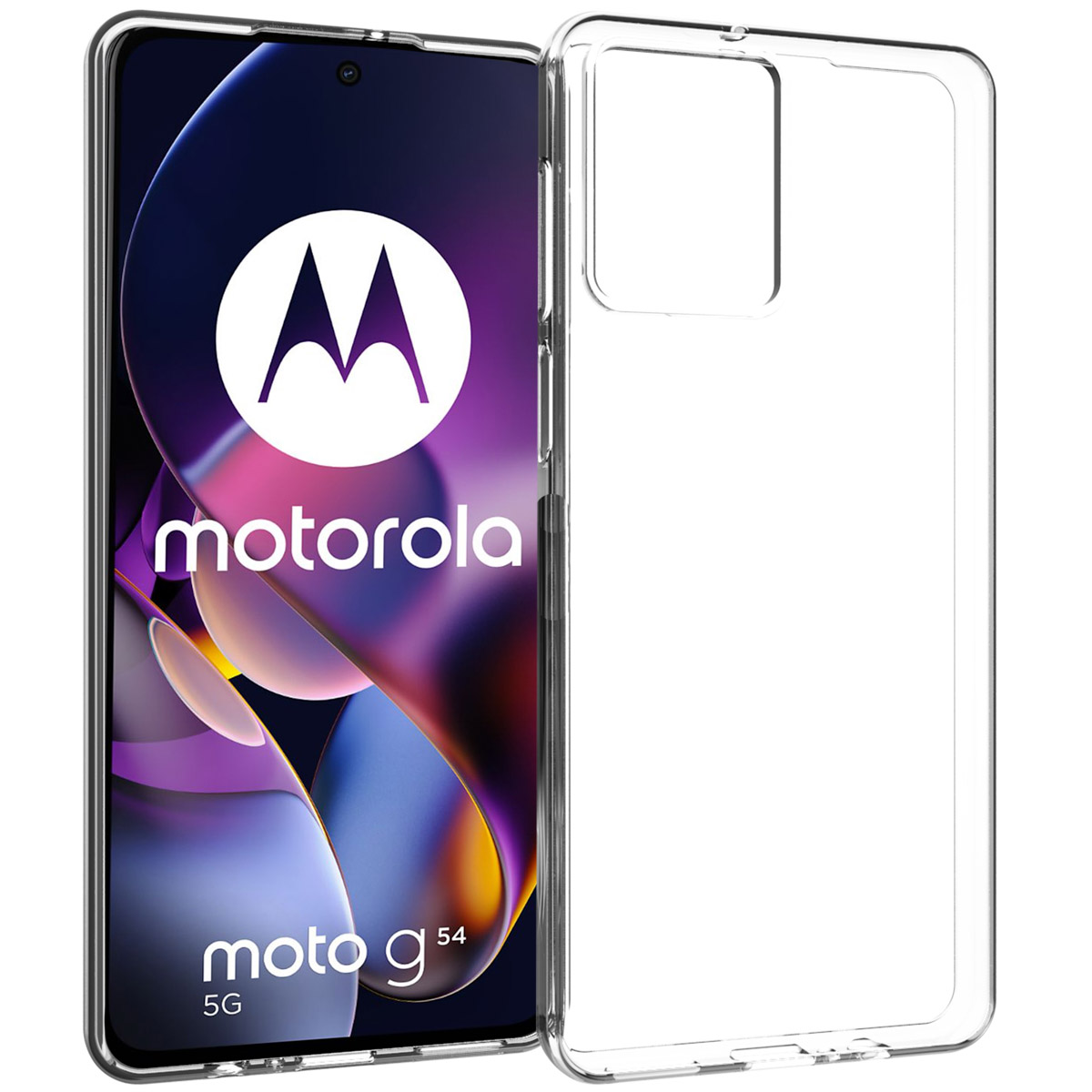 Accezz Clear Backcover Motorola Moto G54 - Transparant - Afbeelding 3