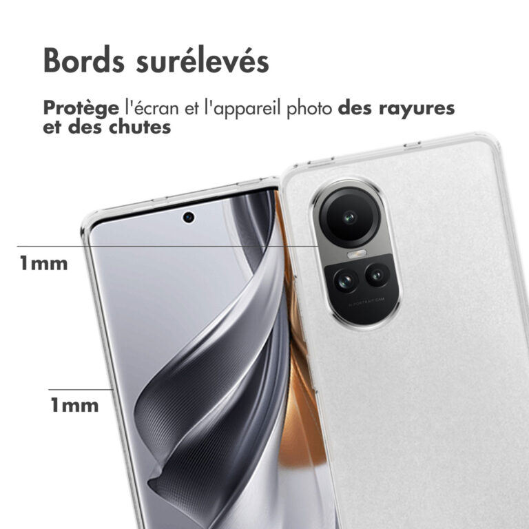 Accezz Clear Backcover Oppo Reno 10 / 10 Pro - Transparant - Afbeelding 8