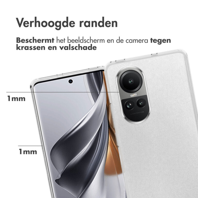 Accezz Clear Backcover Oppo Reno 10 / 10 Pro - Transparant - Afbeelding 4