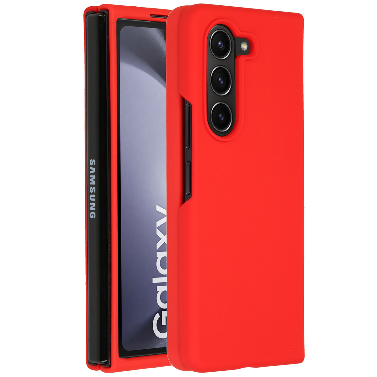 Accezz Liquid Silicone Backcover Samsung Galaxy Z Fold 5 - Rood - Afbeelding 3