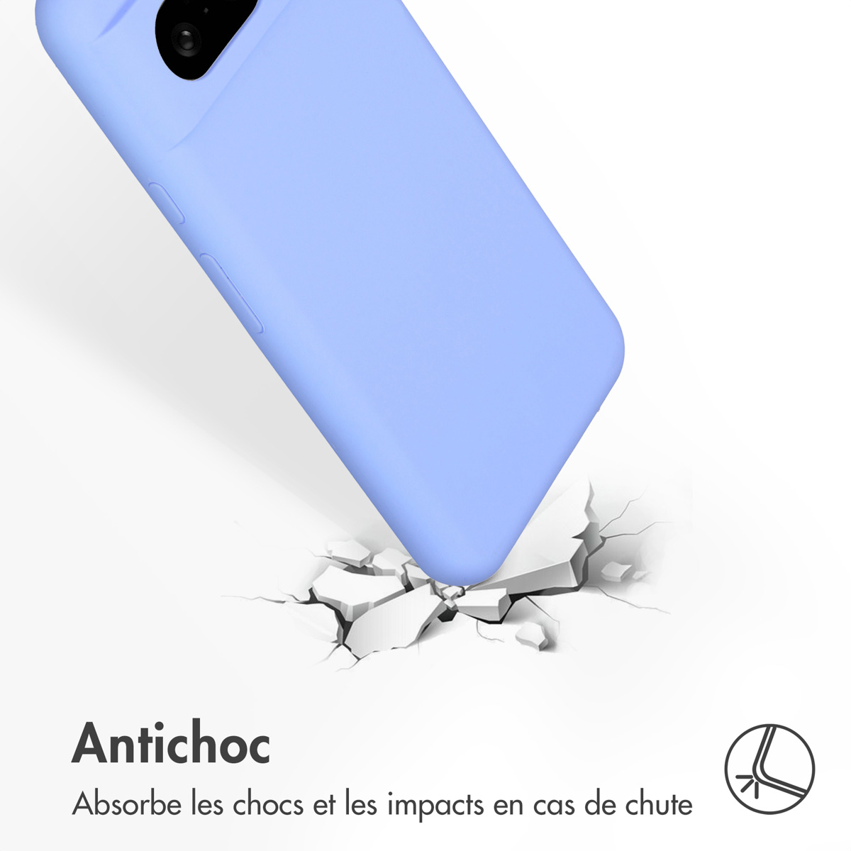Accezz Liquid Silicone Backcover Google Pixel 8 - Paars - Afbeelding 8